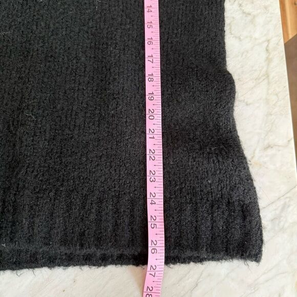 Zara Knit Black wool/alpaca blend sequined butterfly Slouchy Butterfly sweater M - Picture 7 of 7